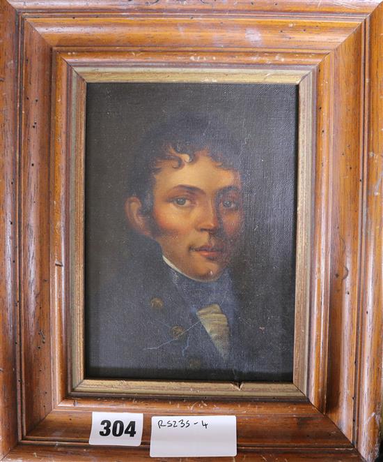 19th century English School, portrait of John Engledre Master R.N (1774-1833) 18 x 12cm